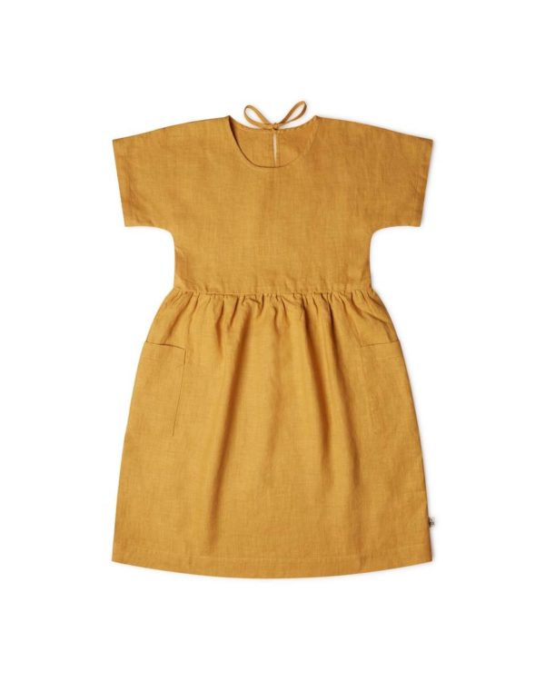 Robe en lin enfant matona jaune