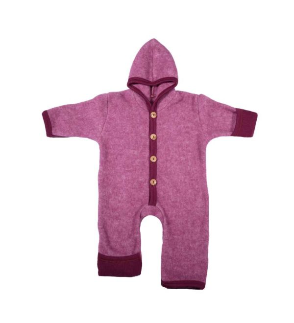 Combinaison bébé en laine polaire bio Cosilana