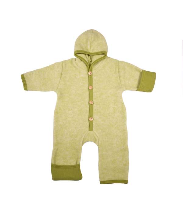 Combinaison bébé en laine polaire bio Cosilana