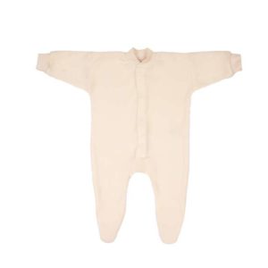 Pyjama bébé une pièce en éponge de laine mérinos Cosilana écru