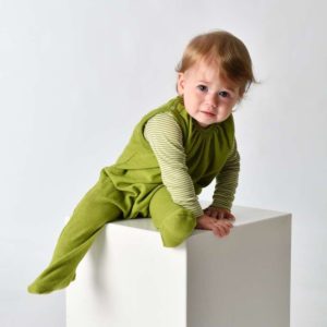 grenouillère cosilana pour bébé en éponge de laine mérinos bio