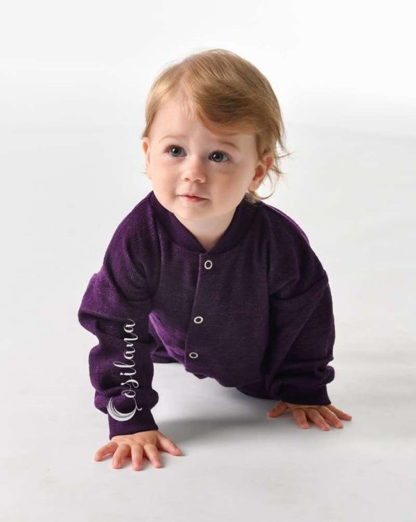 Pyjama bébé une pièce en éponge de laine mérinos Cosilana