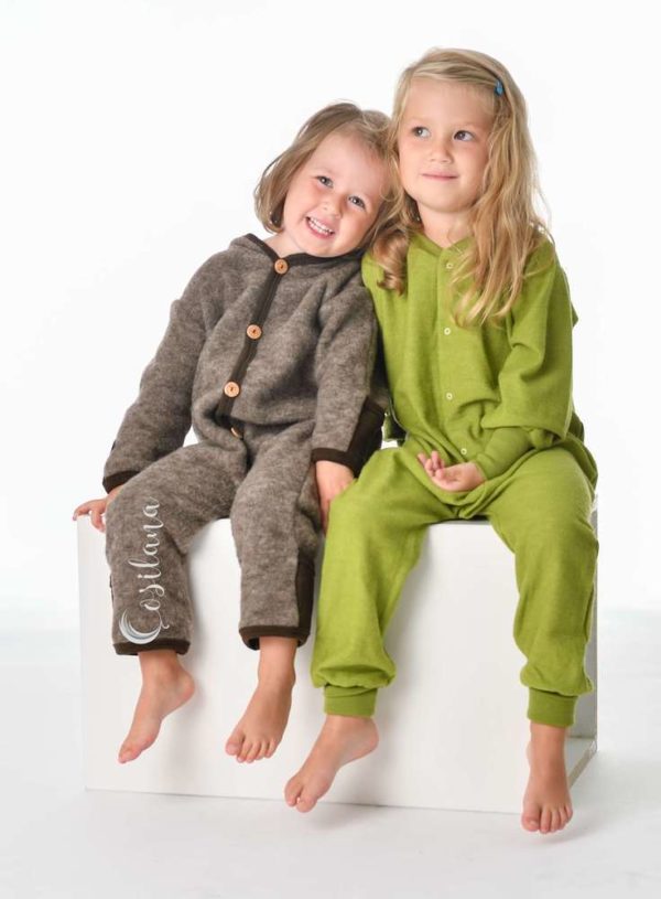 Pyjama bébé et enfant en laine bouclette - sans pieds - COSILANA – Image 4