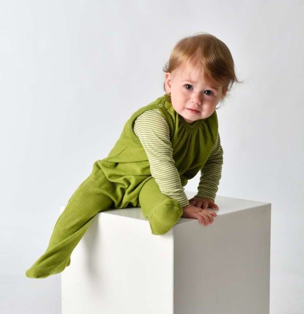 grenouillère cosilana pour bébé en éponge de laine mérinos bio