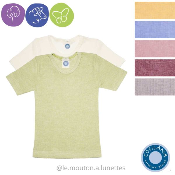Cosilana t-shirt enfant bébé coton laine et soie bio