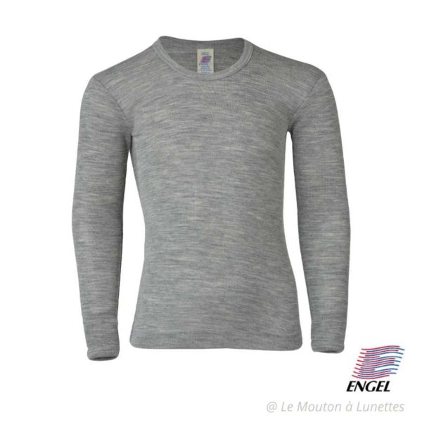 tricot tshirt enfant laine mérinos engel natur