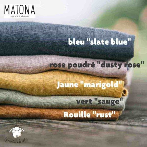 Coloris lin Matona vêtements bébé enfant en lin