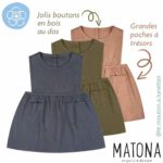 robe en lin enfant matona tablier fille