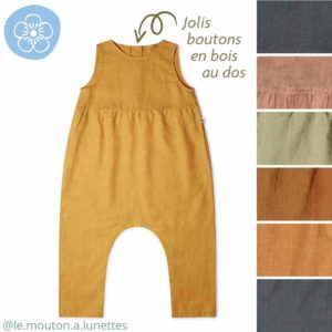 Barboteuse en lin combinaison bébé matona Rye