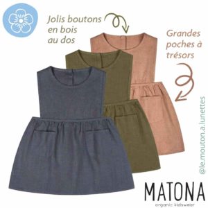 robe en lin enfant matona tablier fille