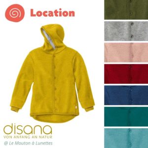 Veste en laine bio bébé enfant DISANA location