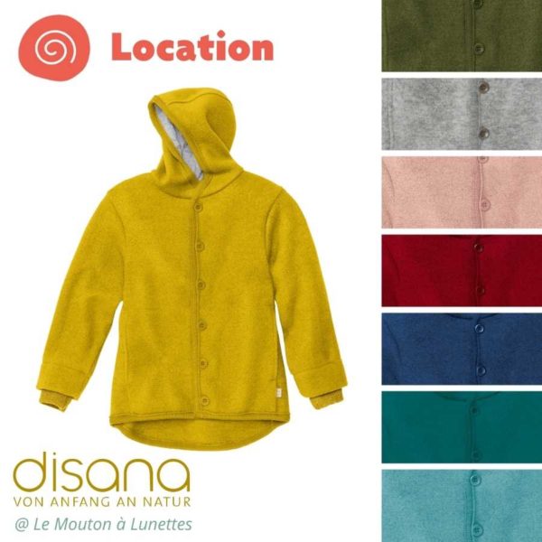 Veste en laine bio bébé enfant DISANA location