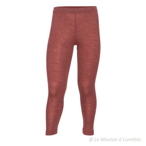 Leggings enfant laine et soie Engel natur cuivre