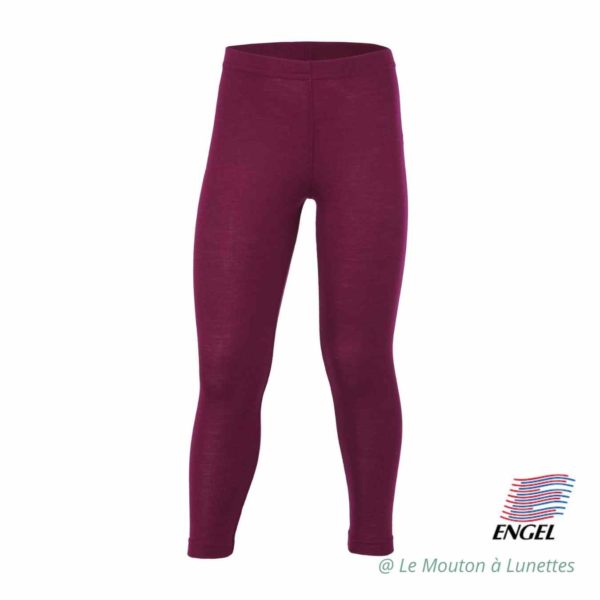 leggings enfant laine merinos rose orchidée engel natur