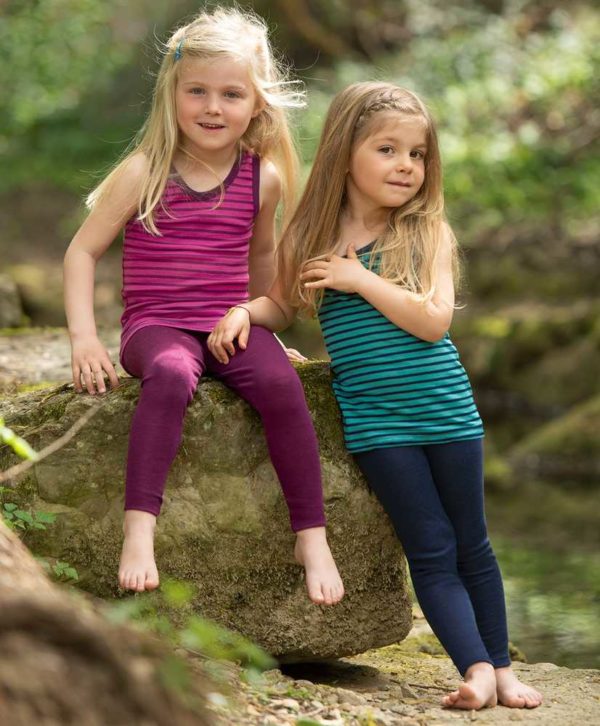 Leggings enfant laine et soie Engel natur mixte