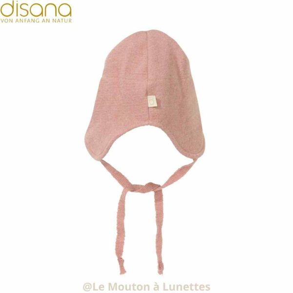 Bonnet disana en laine bouillie rose