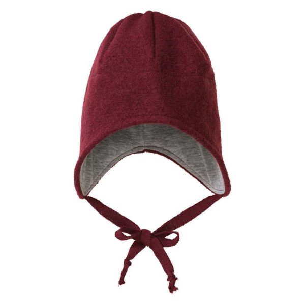 Bonnet hiver disana pour enfant en laine bouillie cassis