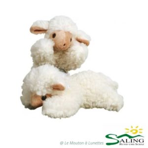 doudou pure laine petite peluche agneau saling