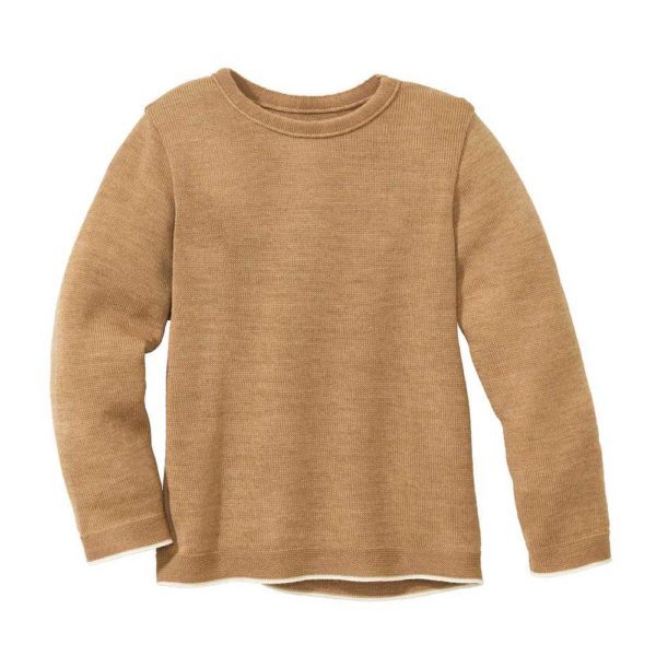 pull enfant disana laine mérinos bio caramel