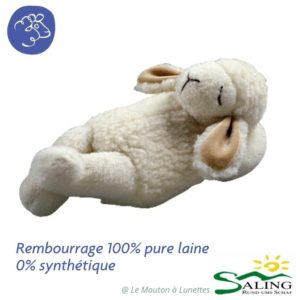 doudou laine peluche agneau dormeur saling