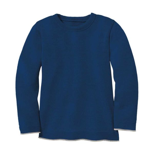 pull enfant disana laine mérinos bio mixte bleu marine