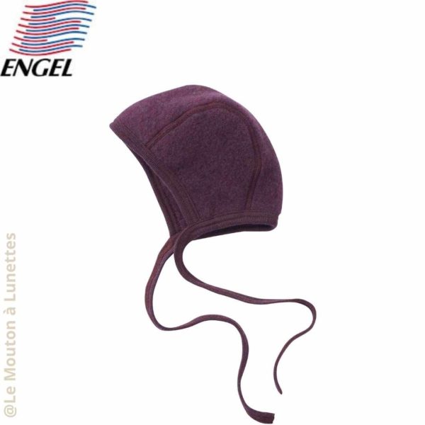 béguin bébé en laine polaire violet