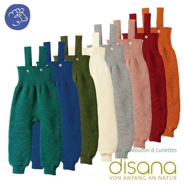 salopette bébé en laine mérinos disana