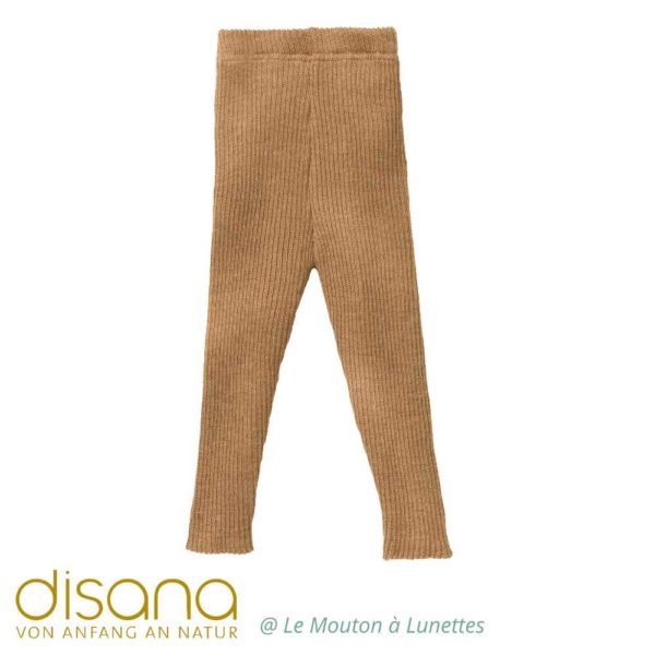 legging laine mérinos enfant disana tricot épais caramel