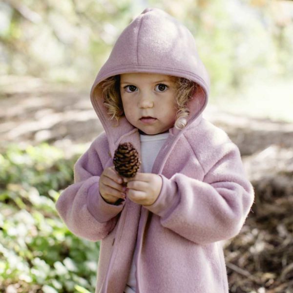 Veste bébé à capuche en polaire de laine naturelle ENGEL NATUR – Image 4