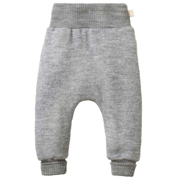Pantalon bébé disana en laine bouillie fine légère mixte bio gris