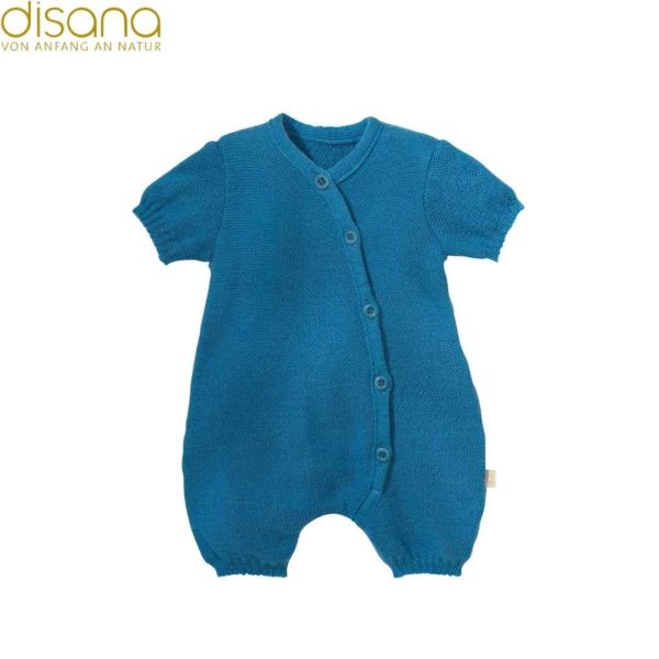 barboteuse en laine mérinos biologique disana bleu