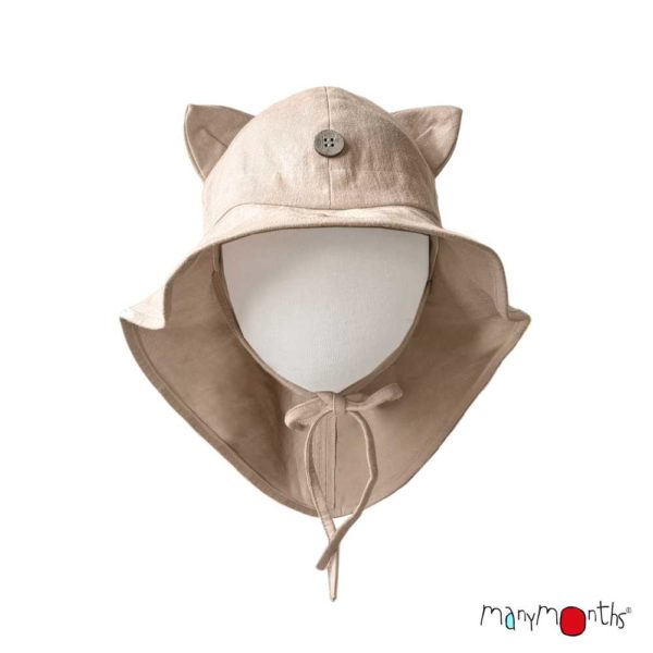 Chapeau de soleil oreilles de CHAT évolutif - Nouveauté ManyMonths chanvre et coton bio – Image 11