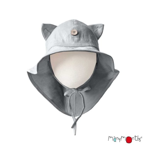 Chapeau de soleil oreilles de CHAT évolutif - Nouveauté ManyMonths chanvre et coton bio – Image 10