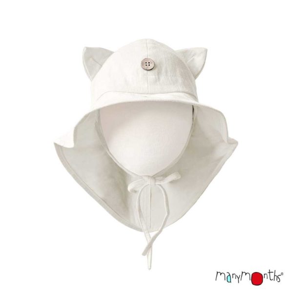 Chapeau de soleil oreilles de CHAT évolutif - Nouveauté ManyMonths chanvre et coton bio – Image 9