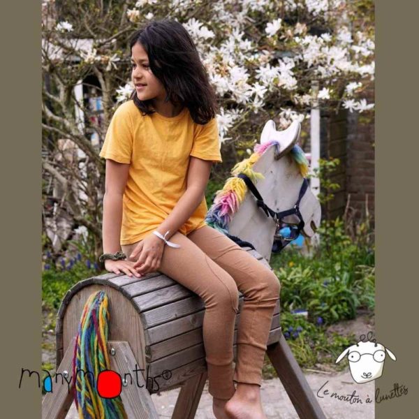 Leggings évolutifs en coton bio avec patches genoux - ManyMonths – Image 9