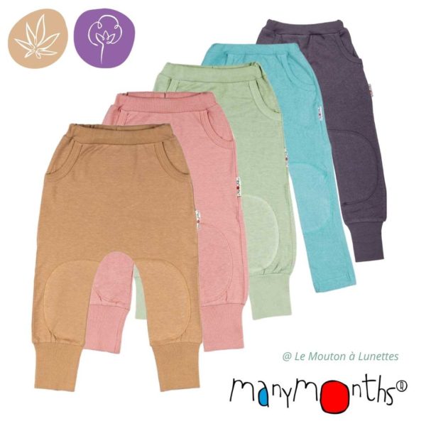 sarouel pantalon kangaroo chanvre coton bio ManyMonths ECO Hempies mixte