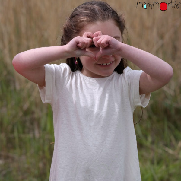 Manymonths ECo hempies t-shirt évolutif enfant long short sleeve top naturel