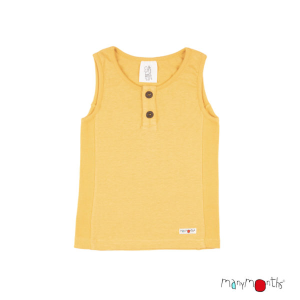 ManyMonths debardeur enfant chanvre coton bio jaune iced mango