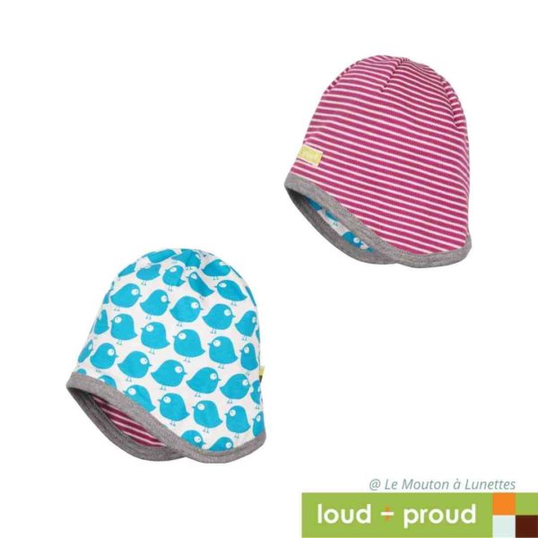 Bonnet réversible en coton bio - Loud and Proud – Image 2