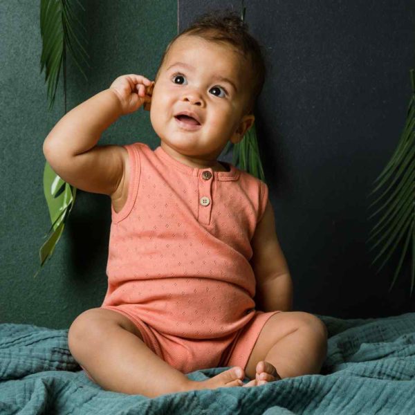 Barboteuse bébé fille coton bio popolini