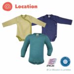 Body bebe en laine merinos et soie manches longues LOCATION ENGEL COSILANA 1