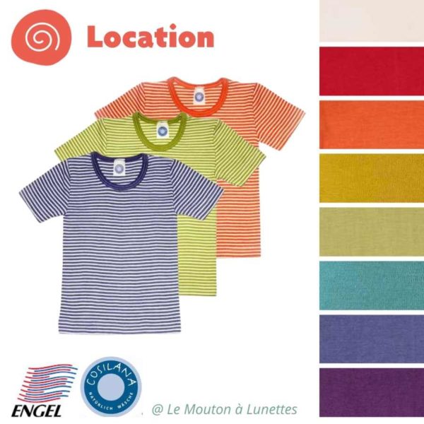 location vêtement enfant laine mérinos tshirt engel cosilana