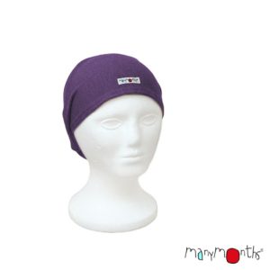 ManyMonths bandeau enfant adulte laine merinos violet harmony headband dustygrape