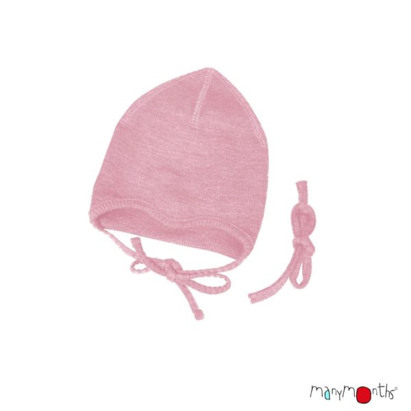 ManyMonth bonnet bebe evolutif laine merinos rose babycap westwindrose