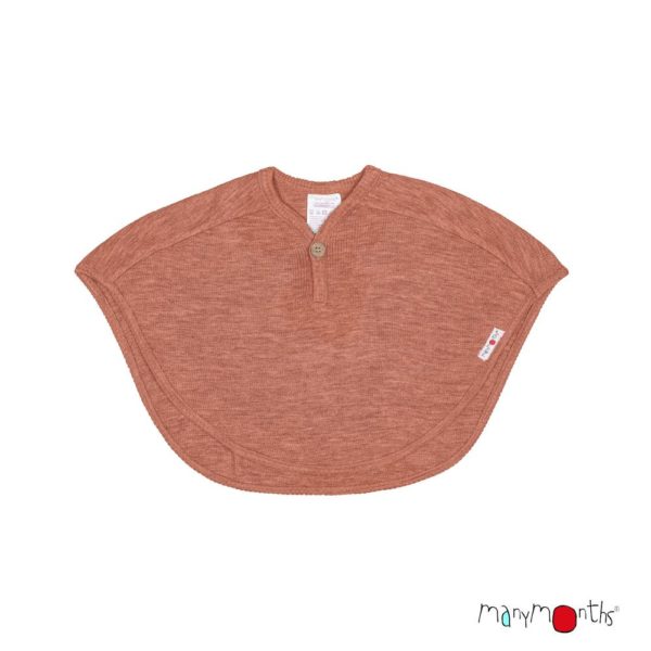 ManyMonths Cape enfant laine merinos multicape terre cuite PottersClay laine merinos