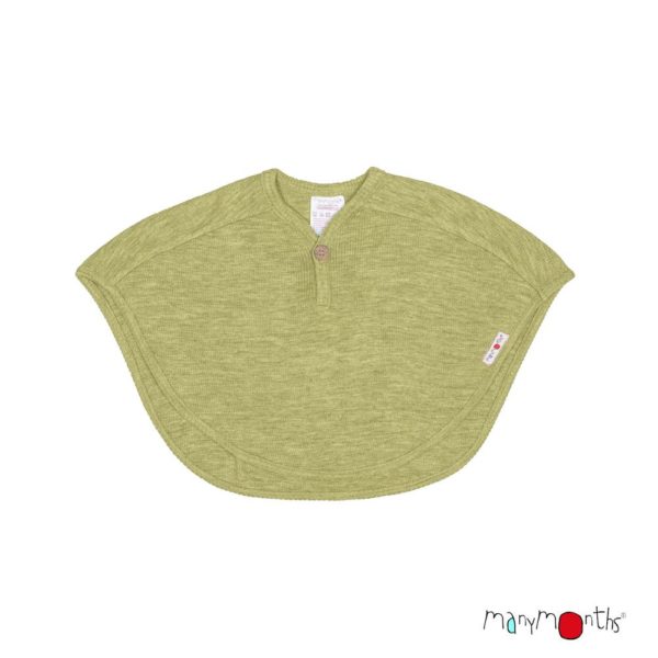 ManyMonths Cape enfant vert laine merinos multicape peapuree