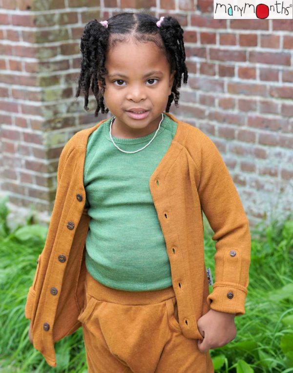 Manymonths gilet cardigan évolutif enfant laine mérinos