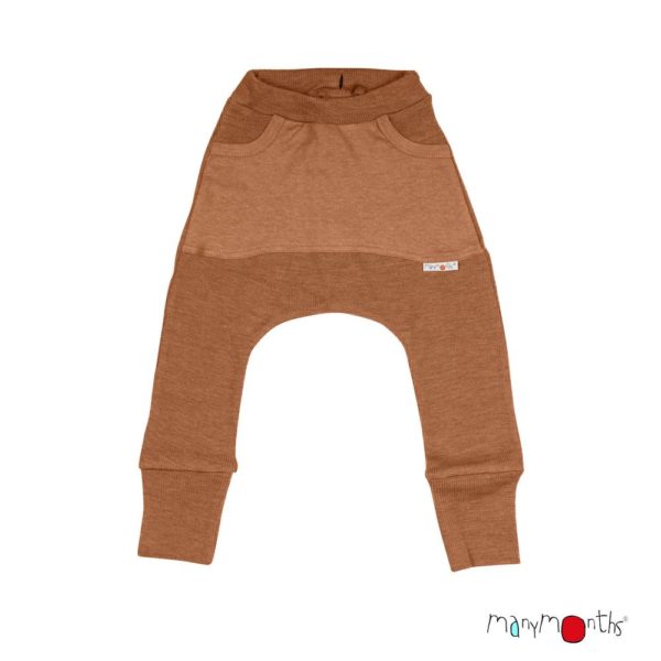 ManyMonths sarouel evolutif laine merinos terrecuite kangourou kangaroo trousers pottersclay