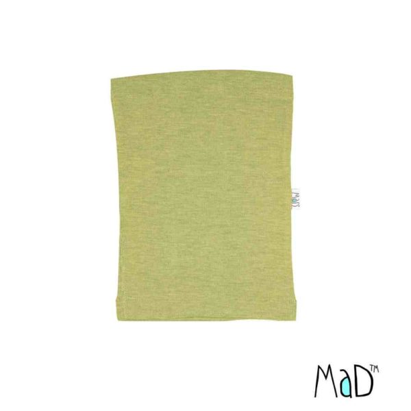 SNOOD ADULTE MaM Woollies_ManyMonths_2022_2023_snood en laine merinos vert Pea purée