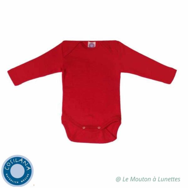 body bébé en laine mérinos bio et soie cosilana